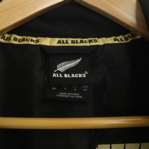 adidas ALL BLACKS ニュージーランド ジップアップジャケット 刺しゅう プリント M ブラック