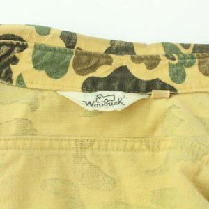 WOOLRICH ヴィンテージ カモフラ柄 ネルシャツ 白タグ L カーキ ベージュ