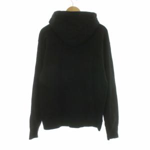 STUSSY パーカー スウェット 長袖 プルオーバー 刺繍 ロゴ M ブラック