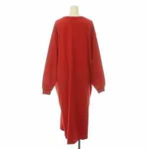 HYSTERIC GLAMOUR ガールプリント ワンピース 長袖 ロング ミモレ丈 タグ付き F レッド