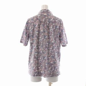 Leilian 近年モデル ポロシャツ 半袖 花柄 フラワー 9 M マルチカラー