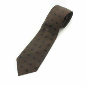 TOMORROWLAND シップス SHIPS 総柄 ストライプ ネクタイ 2点セット シルク ブラウン レッド