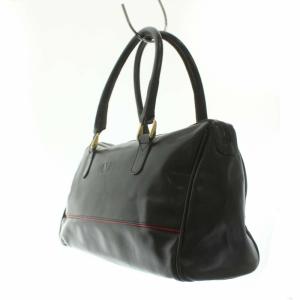 VALENTINO GARAVANI ハンドバッグ トートバッグ エンボス ロゴ レザー ブラック