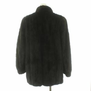 SAGA MINK フィアンセ Fiancesse  ファーコート 毛皮コート ハーフコート 銀サガ ダークミンク 11 L 茶 ブラウン
