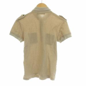DOLCE&GABBANA ボタンダウン ポロシャツ 半袖 イタリア製 44 S ベージュ