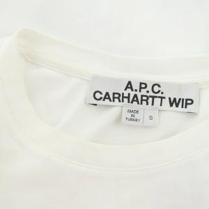 A.P.C. ×カーハート Carhartt WIP 半袖Tシャツ ロゴプリント コットン S 白 ホワイト