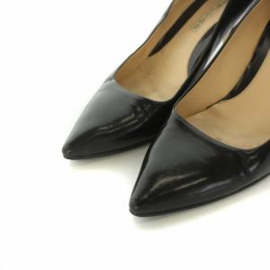 PELLICO ポインテッドトゥ パンプス レザー 37 ブラック