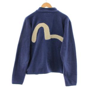 EVISU フリースジャケット カモメ ロゴ 42 ブルー
