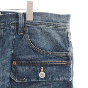 AVIREX ZIP BUSH PANTS デニムパンツ ジーンズ USED加工 2XL インディゴ