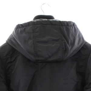 ALPHA INDUSTRIES フーデッドリブジャケット ミリタリージャケット フライト フード ブラック