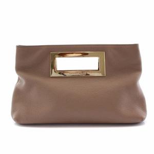MICHAEL KORS Berkley Clutch クラッチバッグ ハンドバッグ レザー ベージュ