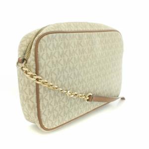 MICHAEL KORS ロゴ プリント ショルダーバッグ PVCキャンバス ベージュ