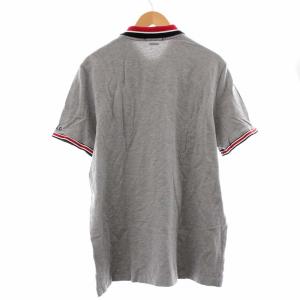 POLO RALPH LAUREN 近年モデル ポロシャツ 半袖 ビッグポニー 刺繍 襟ライン L グレー