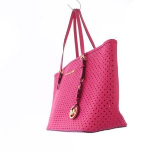 Kors michael kors ハンドバッグ トートバッグ パンチング ロゴ チャーム ビビッドピンク