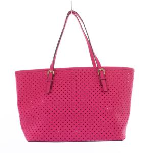 Kors michael kors ハンドバッグ トートバッグ パンチング ロゴ チャーム ビビッドピンク