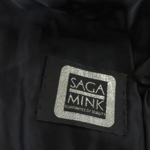 SAGA MINK 銀サガ ファーコート ダークミンク ハーフコート 黒 ブラック