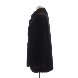 SAGA MINK ファーコート 毛皮コート ハーフコート アウター 銀サガ ダークミンク 11 L 茶 ブラウン
