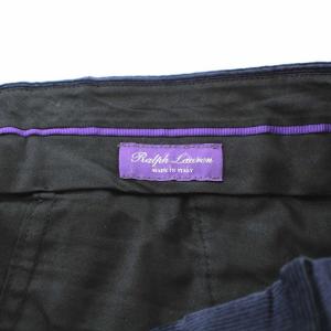 RALPH LAUREN PURPLELabel コーデュロイパンツ スラックス ストレート センタープレス W36 ネイビー