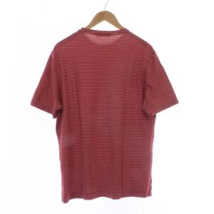 Ermenegildo Zegna ボーダー Tシャツ カットソー 半袖 プルオーバー L レッド