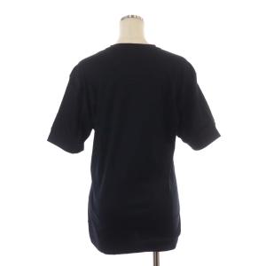LANVIN コレクション COLLECTION Vネック カットソー Tシャツ 半袖 L 黒 ブラック
