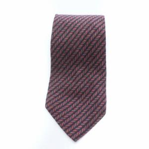 TIFFANY&Co. 総柄 ネクタイ イタリア製 シルク レッド ネイビー