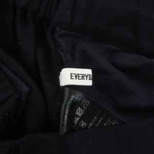 EVERYDAY I LIKE 18AW ウールパンツ テーパード イージー 裾ジップ 36 紺 ネイビー