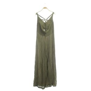 DIESEL オールインワン サロペット ワイドパンツ ノースリーブ キャミ S カーキ