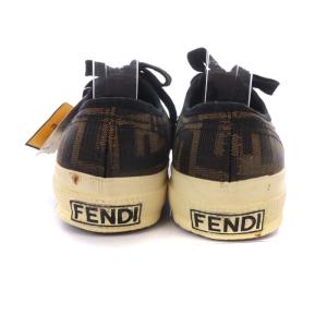 FENDI ズッカ柄 スニーカー シューズ イタリア製 キャンバス 35 22cm ブラウン