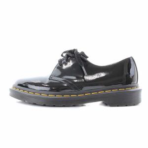Dr.Martens ドレスシューズ オックスフォードシューズ 革靴 ローヒール 3ホール パテント US7 ブラック
