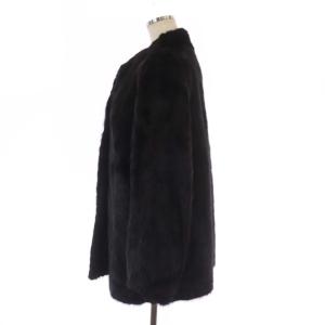 SAGA MINK 毛皮コート ファーコート アウター 銀サガ ミンク 大きいサイズ 15 XXL 黒 ブラック
