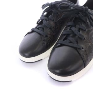 COLE HAAN 20SS グランドプロ テニス レーザー カット スニーカー カットワーク 6B 23cm ブラック