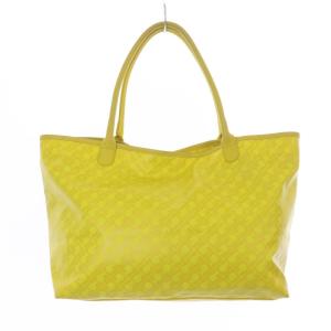 GHERARDINI 総柄 トートバッグ ハンドバッグ ロゴ ナイロン イエロー
