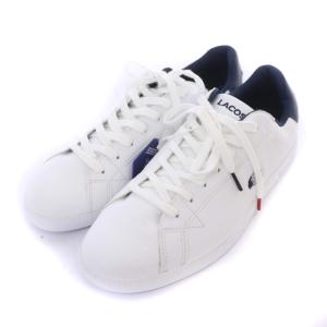 LACOSTE スニーカー シューズ ロゴ トリコロール タグ付き 9.5 ホワイト