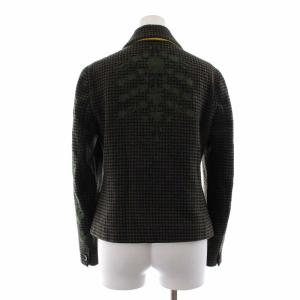 ETRO 2018年製 セットアップ ステンカラージャケット スカート タック 千鳥格子 刺繍 裏地ペイズリー