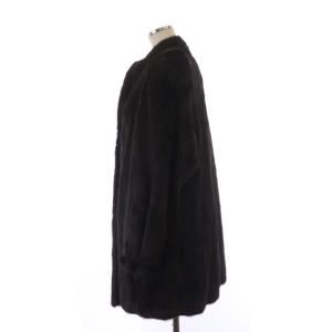 SAGA MINK エレガンスエルファー ELEGANCE L fur ファーコート 毛皮コート 銀サガ ミンク F 茶 ブラウン