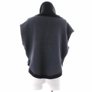 EMPORIO ARMANI ニット セーター ベスト プルオーバー タートル 42 ブラック グレー