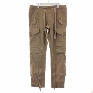 カーゴパンツ 腰紐 ジッパーフライ ミリタリー 3F L ベージュ