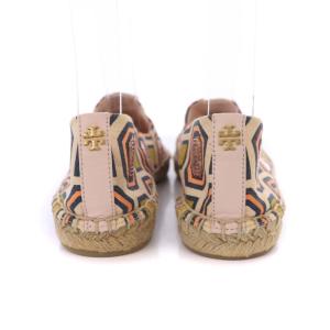 TORY BURCH 総柄 エスパドリーユ スリッポン スパンコール 6 23cm ベージュ