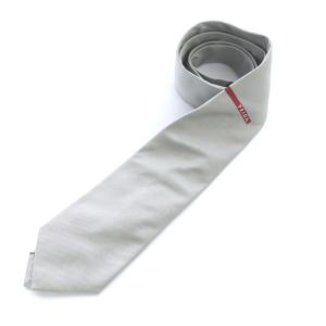 ネクタイ レギュラー シルク ロゴ グレー