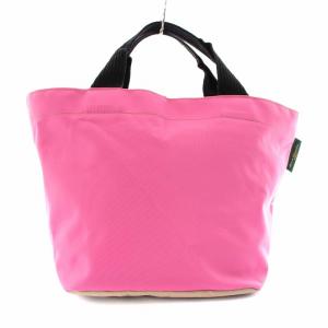 Hervé Chapelier トートバッグ 舟型 ナイロン ピンク ブラック