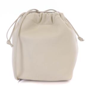 marco masi 巾着 ショルダーバッグ レザー ホワイト