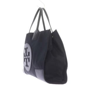 TORY BURCH トートバッグ ハンドバッグ ロゴ ナイロン レザー ブラック