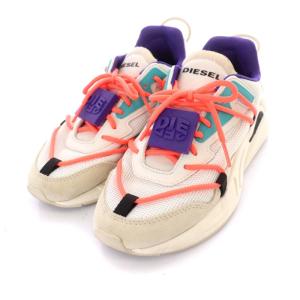 DIESEL EMBOSSED LOGO MESH S-SERENDIPITY LC EVO LOW-TOP SNEAKERS WIT スニーカー