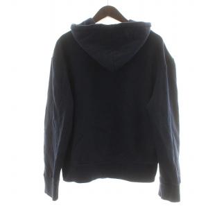 Maison Kitsuné パーカー スウェット フルジップ フーディー トリコロール フォックスパッチ M ネイビー ホワイト