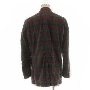 BEAMS 21SS チェック スーツ セットアップ 上下 テーラードジャケット シングル スラックス テーパードパンツ L 赤 レッド