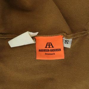 Andersen-Andersen ニット Tシャツ カットソー 半袖 コットン イタリア製 S 茶 ブラウン