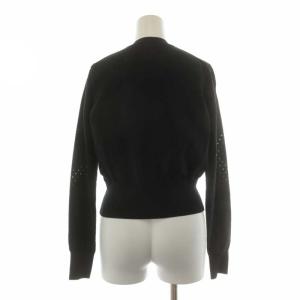 Acne Studios カットワーク カーディガン ニット 長袖 イタリア製 XS 黒 ブラック