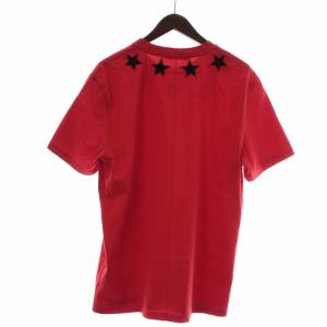 GIVENCHY パイルスター 星モチーフ コットン Tシャツ カットソー 半袖 XL 赤 レッド BM70303Y03