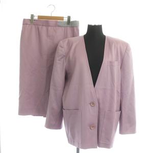 PRET-A-PORTER セットアップ 上下 スーツ ノーカラージャケット タイトスカート ロング ウール ヴィンテージ