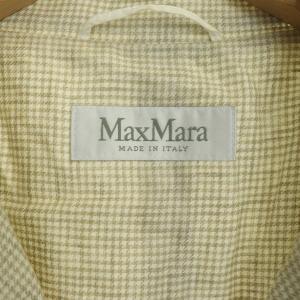 Max Mara テーラードジャケット 2B 七分袖 千鳥格子柄 イタリア製 44 ベージュ